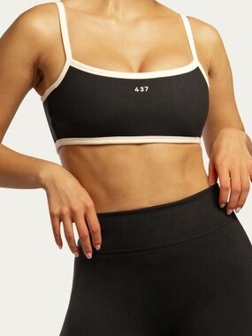 437 The Micro Bra Black & Cream